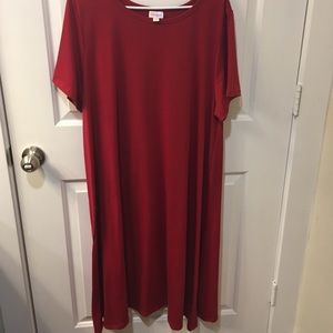 NWOT Lularoe modified brick red Carly- 3xl